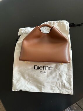 Elleme Paris Brown Leather Top-Handle Bag